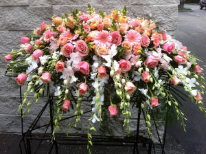 Pink & Peach Casket Cover 8ACC